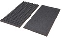 Mosolut Rubber Stabil Platte Eggnot, 100 x 50 x 5,5 cm, raster 23 mm - Schwarz