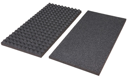 [MSRB002] Mosolut Rubber Stabil Platte Eggnot, 100 x 50 x 5,5 cm, raster 23 mm - Schwarz